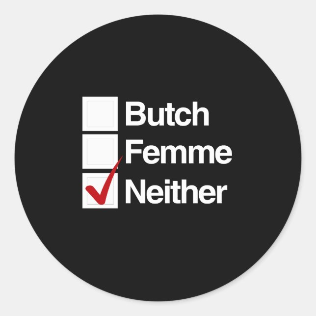 Adesivo Nem butch nem femme (Frente)