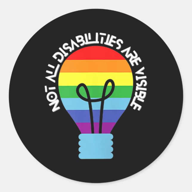 Adesivo Nem Todas As Deficiências São Deficiências Visívei (Frente)