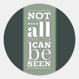Adesivo Nem todas as deficiências são visíveis