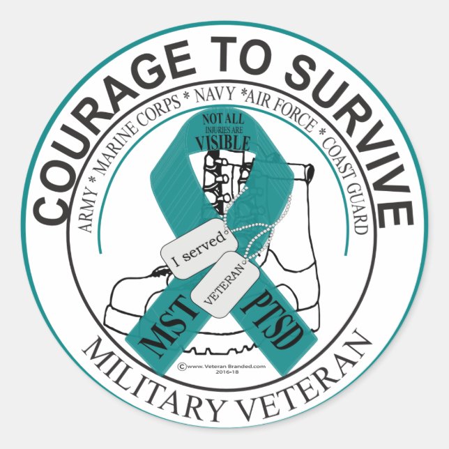 Adesivo Nem todas as feridas são visíveis (Frente)