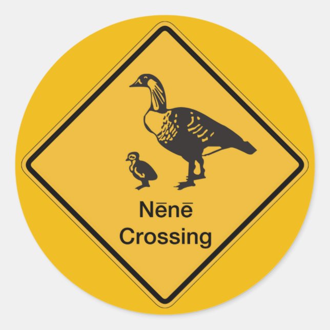 Adesivo Nene Crossing, Traffic Warning Sign, Havaí, EUA (Frente)