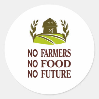 Adesivo nenhum agricultor comida nenhum branco futuro