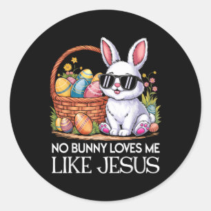 Adesivo Nenhum Coelhinho Me Ama Como Jesus Dia da Páscoa R