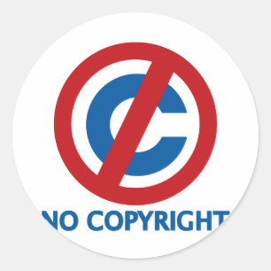 Adesivo Nenhum Copyright