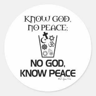 Adesivo Nenhum deus, sabe a paz