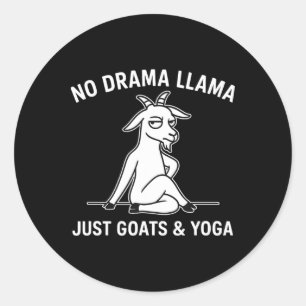Adesivo Nenhum Drama Lhama Só Cabras E Yoga Animal Engraça