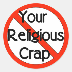 Adesivo Nenhum excremento religioso