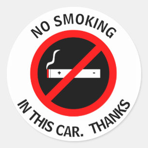 ADESIVO NENHUM FUMAR NESTE CARRO. OBRIGADOS