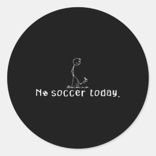Adesivo Nenhum Futebol Hoje Homem-Palito Triste Engraçado