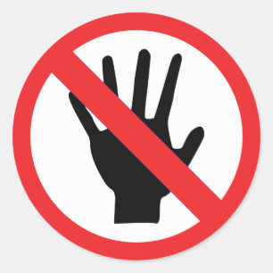 Adesivo nenhum ícone tocante