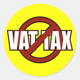 Adesivo Nenhum imposto do VAT