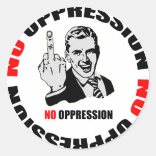 Adesivo Nenhum logotipo da página da opressão