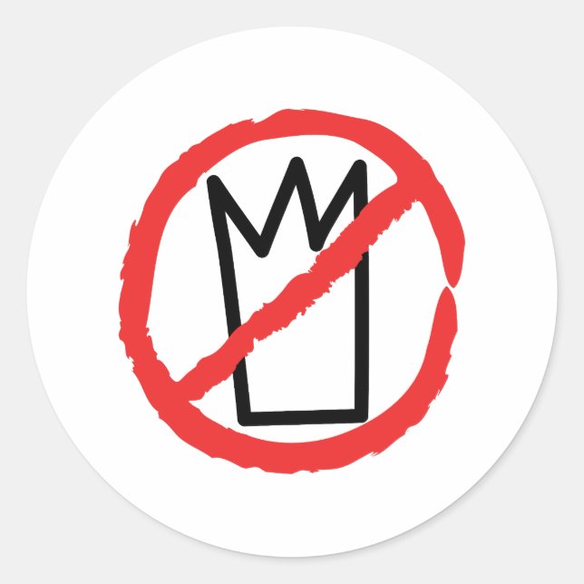 Adesivo Nenhum logotipo de reis (Frente)