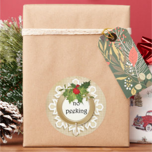 Adesivo Nenhum Natal espreitando