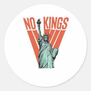 Adesivo Nenhum Rei Estátua De Protesto Clássico Americano