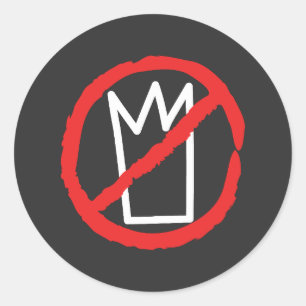Adesivo Nenhum rei protesta logotipo da coroa