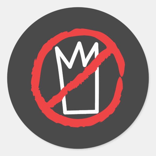Adesivo Nenhum rei protesta logotipo da coroa (Frente)