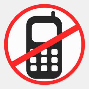 Adesivo Nenhum símbolo dos telefones móveis
