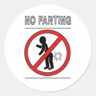 Adesivo NENHUM sinal de aviso FARTING