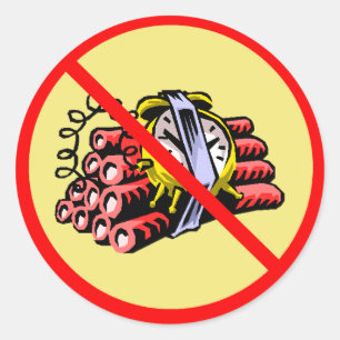 Adesivo nenhum tan das bombas