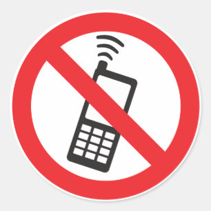 Adesivo Nenhum Telefone Permitido