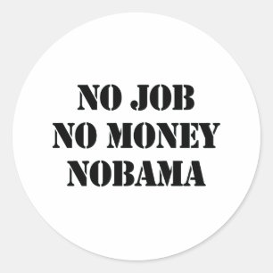 ADESIVO NENHUM TRABALHO NOBAMA