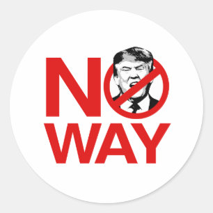 Adesivo Nenhum Trump - Anti-Trump -