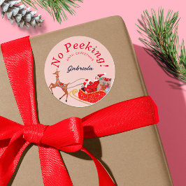 Adesivo Nenhum Vislumbre Rosa Trenó do Papai Noel de Natal