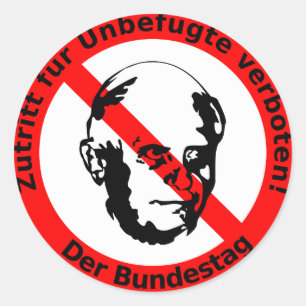 Adesivo Nenhuma admissão para Unbefugte • Bundestag