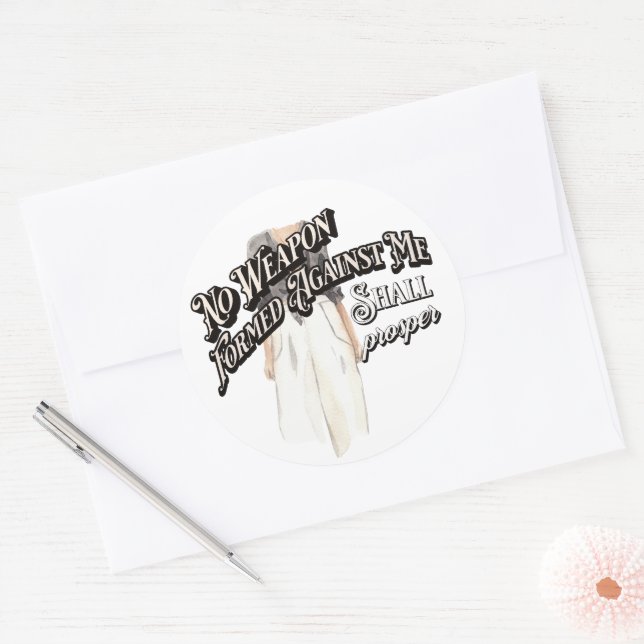 Adesivo Nenhuma Arma Formada Contra Mim Deve Prosperar (Envelope)