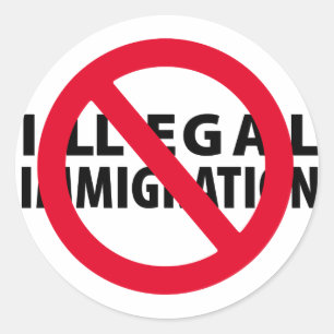 Adesivo Nenhuma imigração ilegal