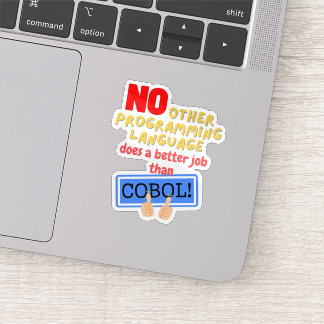 Adesivo Nenhuma Linguagem de Programação Melhor que Cobol