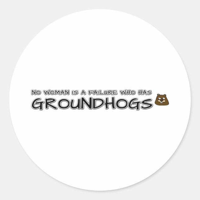 Adesivo Nenhuma mulher é um fracasso que tem Groundhogs (Frente)