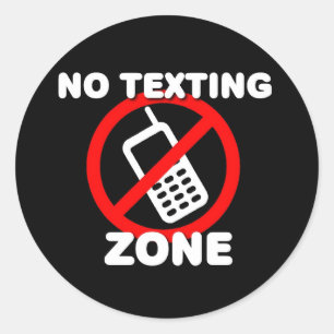 Adesivo Nenhuma zona de Texting