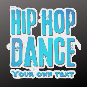 Adesivo Neo-azul de dança de hip-hop