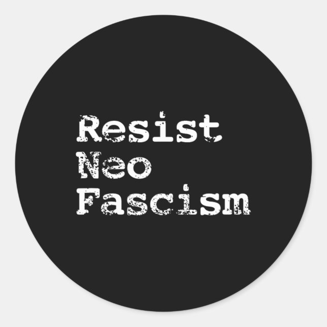 Adesivo Neo Fascismo Anti Trump Anti-Bolsonaro Presente #2 (Frente)