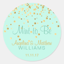 Adesivo Neo Mint to Be Mint Dourado Casamento Confetti