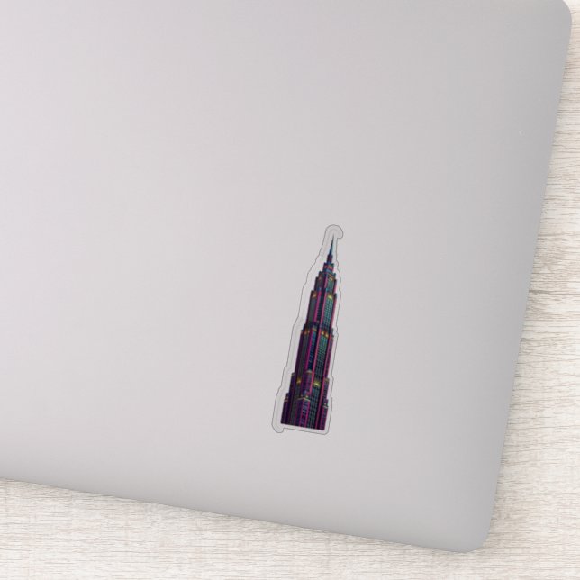 Adesivo Neon Art Deco Skyscraper Sticker (Detalhe)