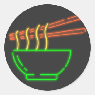 Adesivo Neon Asian Noodle Bowl