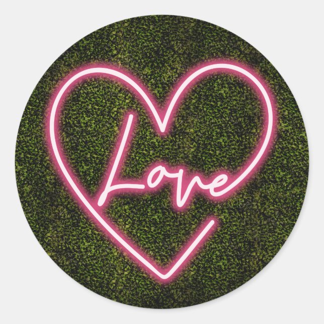 Adesivo Neon Boxwood Love Heart Wedding (Frente)
