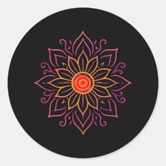 Adesivo Neon Cosmic Mandala Sticker | Eteal Vintage Glo