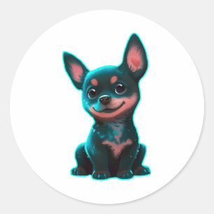 Adesivo Néon de cachorrinho Kelpie australiano