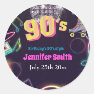 Adesivo Neon Disco Vibes Retro Stytle