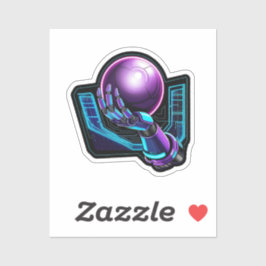 Adesivo Neon Future - Braço Cyberpunk Robot