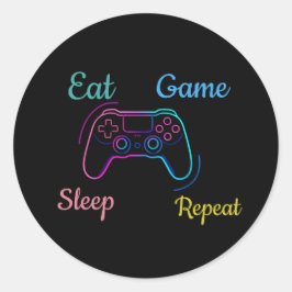 Adesivo Neon gaming design customizable