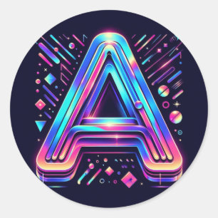 Adesivo Neon Glow Alphabet Sticker - Vibrante e Moderno De