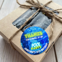 Neon Glowers Piscina Party Blue Green Obrigado