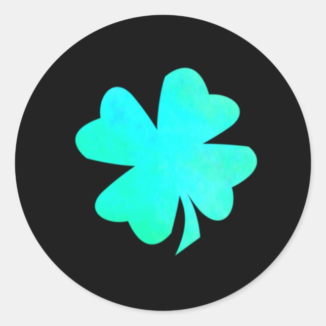 Adesivo Neon Green Blue Shamrock Stickers (Frente)
