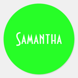 Adesivo Neon Green de cor personalizada adiciona um nome