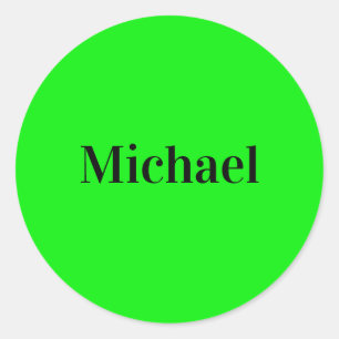 Adesivo Neon Green Elegant Name Color Trendy Fashion